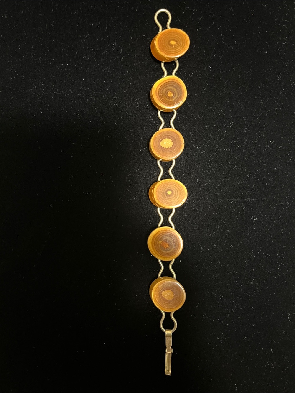 Handmade Wood Disc Link Bracelet - Women Jewelry